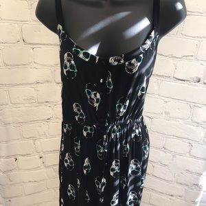 Women’s spaghetti strap skull dress